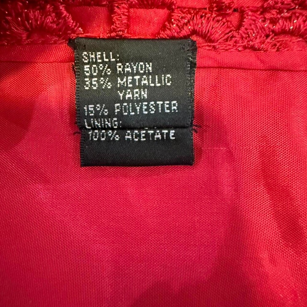 Carmen Marc Valvo Women's Red Crop Top - Picture 7 of 7